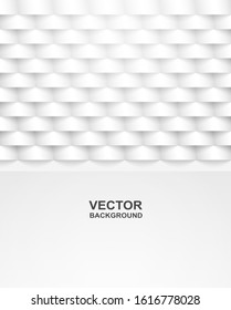 Abstract. White square shape geometric background. light and shadow . Vector.