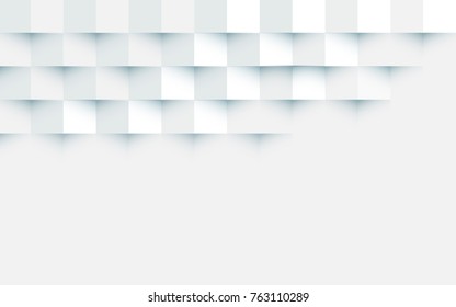 Abstract white squares repeating background. Space for your text