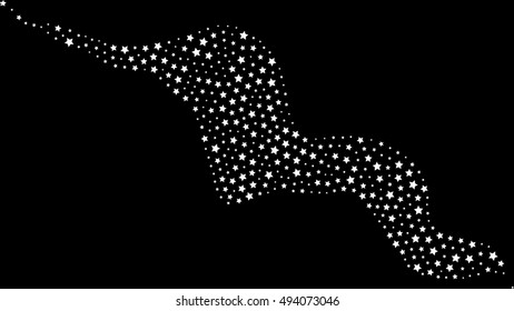 Abstract white star Trail on white, Design Element