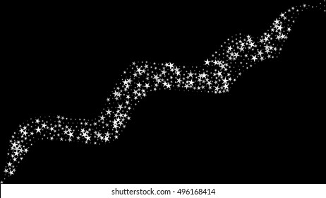 abstract white star trail on black, design element