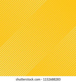 Abstract white striped lines pattern Diagonally texture on yellow color background. Vector illustration