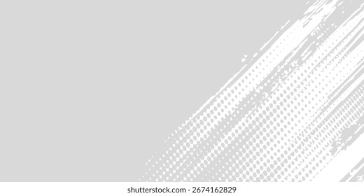 Abstract white template banner with gradient color and small polka dot technology black and dark background Design with liquid shape vector design simple abstract modern