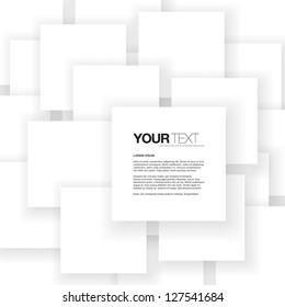 Abstract white text box design vector