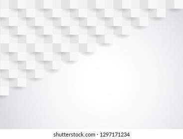 Abstract white texture background design. 3d paper for book, poster, flyer, cover, website, advertising. Vector illustration