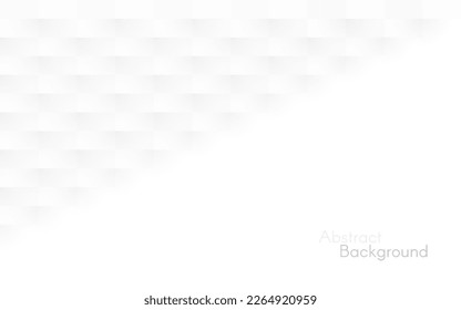 Abstract white texture. Neutral website background. Gray light tiles with soft shadow. Geometric 3D effect for poster or presentation. Business design template. Vector illustration.