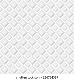 Abstract white texture, seamless 3d square tiled pattern.