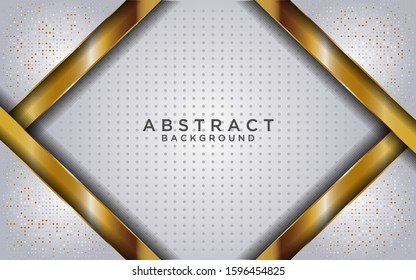abstract white textured background with line gold