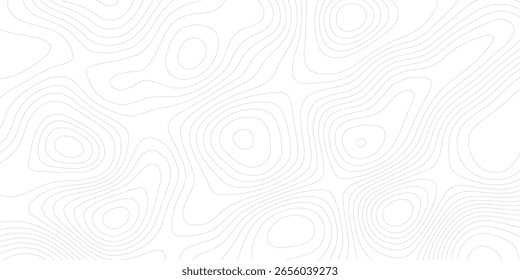 Abstract white topography vector background Topographic map. Geographic mountain relief. Abstract lines background	