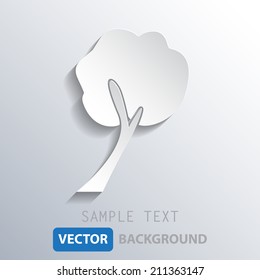 abstract white tree background, vector eps10.