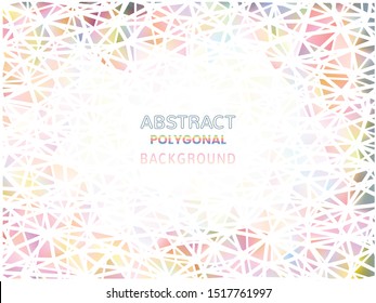 Abstract white triangle doodle on rainbow color tone element background with blank space for text copy
