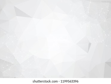 Abstract white triangle polygonal background. Vector illustration