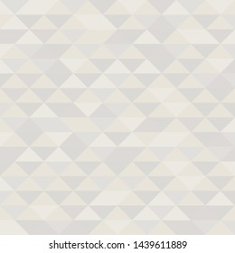Abstract white Triangular low poly backdrop,Earth Tone mosaic pattern background, Seamless abstract background.Vector illustration.