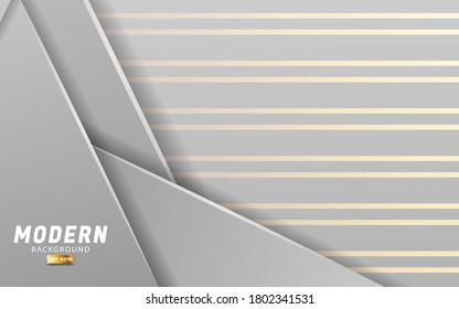 banner de fondo de vector blanco abstracto. Resumen textura de corte de papel en capas realista con rayas. Tercer telón de fondo. Ilustración vectorial. Plantilla de diseño de portada. Concepto de diseño de materiales
