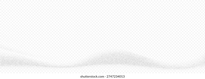 Abstract white vector background featuring stipplism noise grain texture. Minimalist mountain wave flow design for elegant banners. Subtle mist dust smoke overlay effect for graphic projects.
