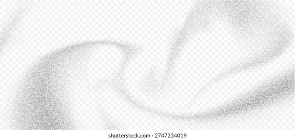 Abstract white vector background featuring stipplism noise grain texture. Minimalist mountain wave flow design for elegant banners. Subtle mist dust smoke overlay effect for graphic projects.