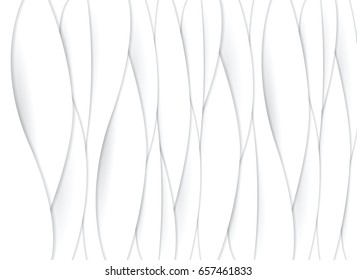 Abstract white vector background.
Wave paper layers.