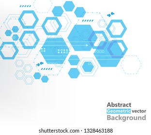 abstract white vector background.geometric hexagon.