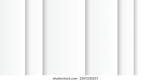 Abstract white wallpaper background design with shape and shadow, Vector illustration