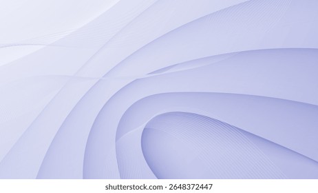 Abstract White Wave Background with Smooth Lines and Futuristic Design