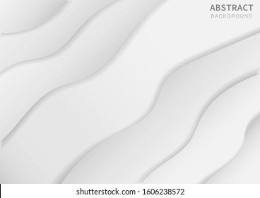 Abstract White Wave Background Vector Illustration Stock Vector ...
