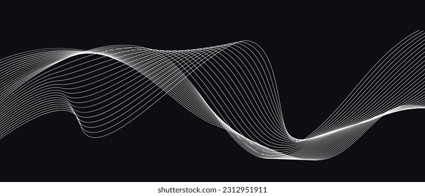 abstract white wave background vector illustration