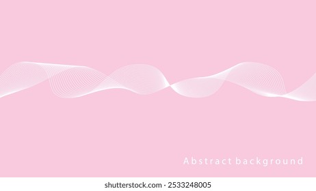Onda blanca abstracta que fluye en el Vector rosado del fondo