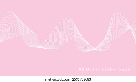 onda branca abstrata fluindo no vetor de fundo rosa 