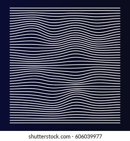 Abstract white wave line.