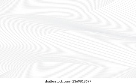 Abstract white wave line pattern background. Vector illustration. Minimalist style concept.