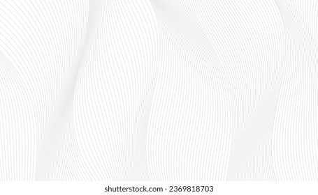 Abstract white wave line pattern background. Vector illustration. Minimalist style concept.