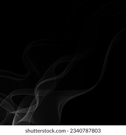 abstract white wave on black background.abstract black and white background.Elegant black background. vector illustration.