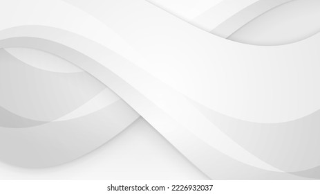 Abstract white wave shape with futuristic concept background