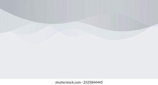 Abstract white wave vector background. Elegant dynamic waves design. Smooth and clean graphic pattern. vektor