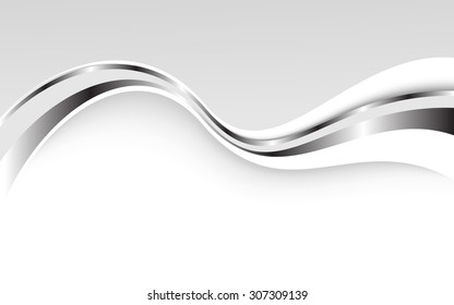 Abstract white waves - data stream concept. Vector Illustration. Clip-art