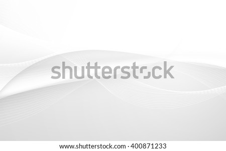 Abstract white waves - data stream concept. Vector illustration. Clip-art
