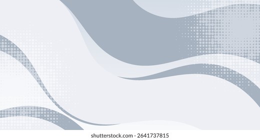 Abstract White Waves: A minimalist, abstract background of undulating white shapes against a soft, white backdrop. Eps10