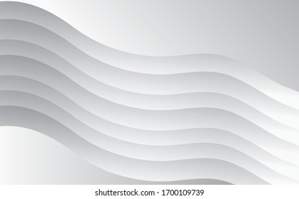 Abstract white wavy 3d seamless texture pattern.