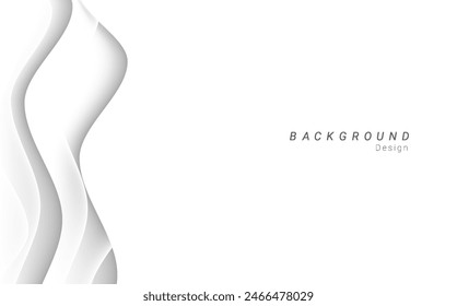 abstract white wavy background design