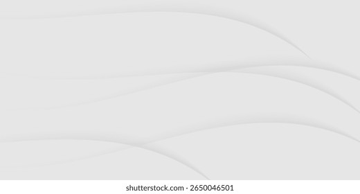 Abstract White Wavy Background Featuring Gradient Light Patterns and Smooth Overlays