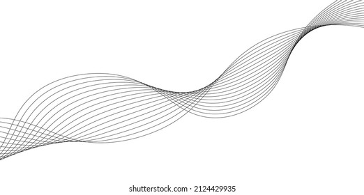 Abstract white wavy with blurred light curved line background.