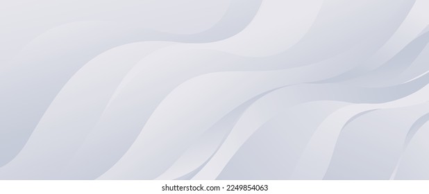 Abstract white wavy bright background. Minimal landing page. Banners, flyers, and presentations. Vector illustration
