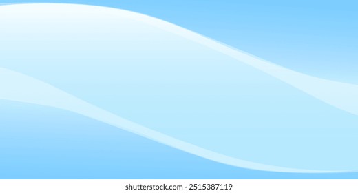 Abstract white wavy glowing lines on a blue background. Futuristic digital high-technology pattern for banner