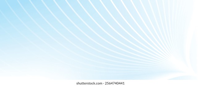 Abstract white wavy glowing lines on a blue background. Futuristic digital high-technology pattern.