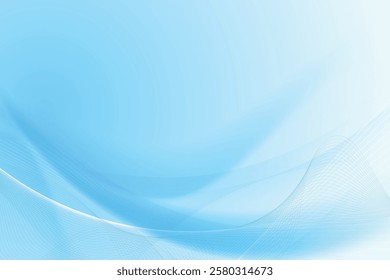 Abstract white wavy glowing lines on a blue background. Futuristic digital high-technology pattern. Health Care concept. Vector illustration