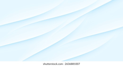 Linhas onduladas brancas abstratas brilhantes em um fundo azul.vetor eps10