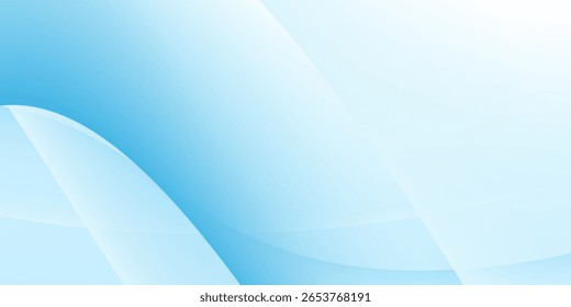 Abstractas líneas onduladas blancas brillantes sobre un fondo azul. Patrón digital futurista de alta tecnología. Concepto de atención de salud.