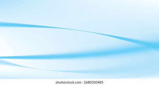 Abstractas líneas onduladas blancas brillantes sobre un fondo azul. Futurista digital de alta tecnología arte simple moderno agradable 