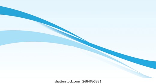 Abstract white wavy glowing lines on a blue background Futuristic digital high-technology pattern blue modern simple nice art