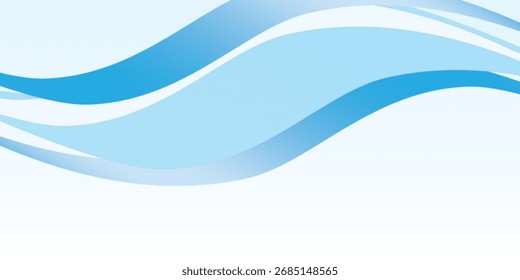 Abstract white wavy glowing lines on a blue background Futuristic digital high-technology pattern blue modern 
