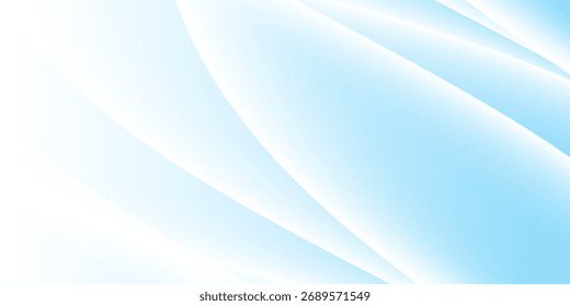 Abstractas líneas onduladas blancas brillantes sobre un fondo azul. Patrón digital futurista de alta tecnología. Concepto de atención de salud. Vector
